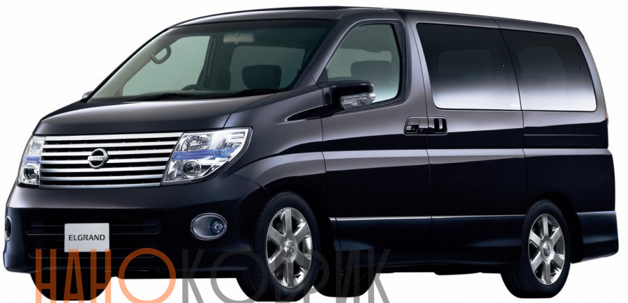 Автомобильные коврики ЭВА (EVA) для Nissan Elgrand  I правый руль (E50) (7 мест - сиденья 2 ряда без прохода на 3) 1997-2002 